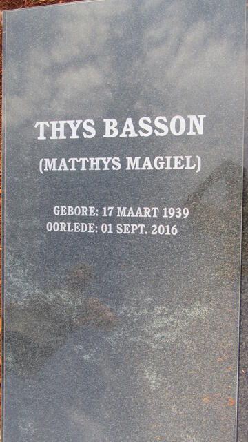 BASSON Matthys Magiel 1939-2016