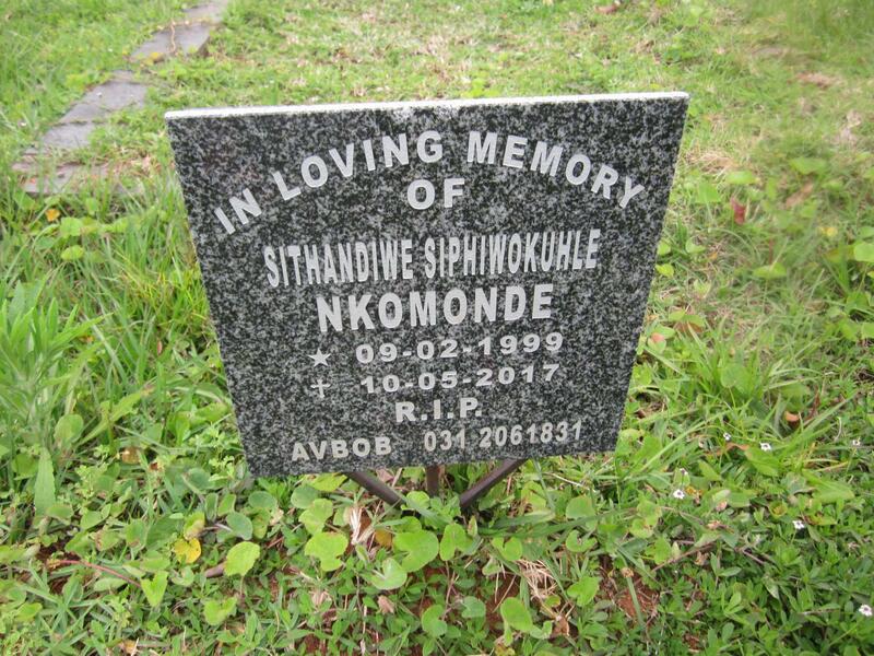 NKOMONDE Sithadiwe Siphiwokuhle 1999-2017