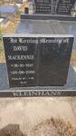 KLEINHANS David Mackennie 1931-2003
