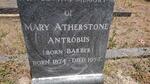 ANTROBUS Geoffrey Edward 1868-1958 & Mary ATHERSTONE nee BARBER 1874-1954