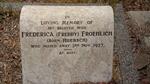 FROEHLICH Frederica nee HUEBSCH -1927