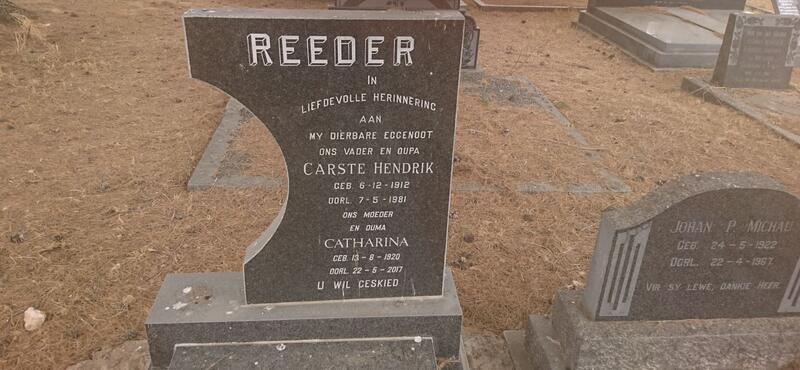 REEDER Carste Hendrik 1912-1981 & Catharina 1920-2017