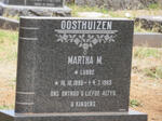 OOSTHUIZEN Martha M. nee LUBBE 1886-1969