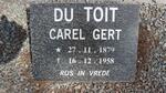 TOIT Carel Gert, du 1879-1958