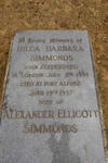 SIMMONDS Alexander Ellicott 1898-1967 & Hilda Barbara ZEEDERBERG 1894-1957