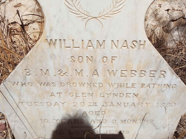 WEBBER William Nash -1880