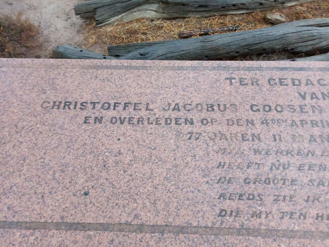 GOOSEN Christoffel Jacobus 1803-1881