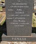 PIENAAR Abel Jacobus 1892-1957 & Catharina Ada Maria 1896-1984