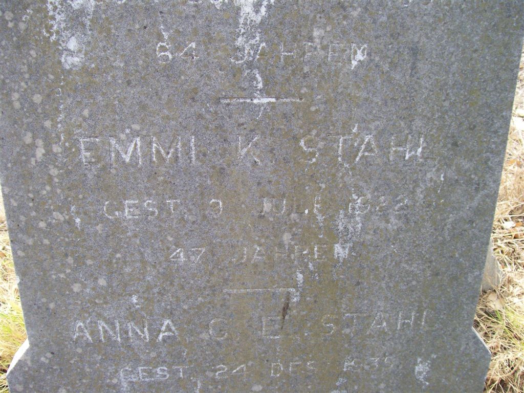 STAHL Emmi K. -1922