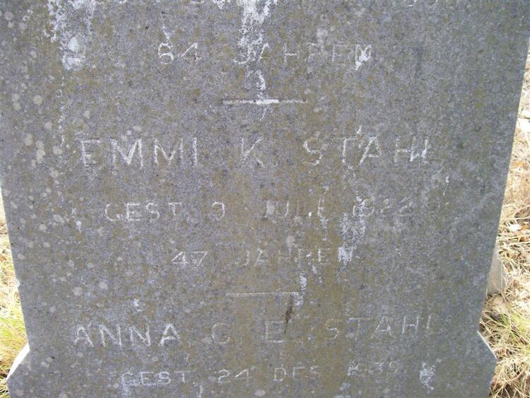 STAHL Emmi K. -1922