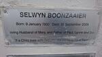 BOONZAAIER Selwyn 1930-2009 