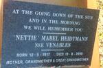 HEIDTMANN Mabel nee VENABLES 1917-2010