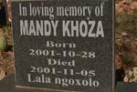KHOZA Mandy 2001-2001