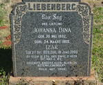 LIEBENBERG Izak 1929-2003 & Johanna Dina 1932-1955