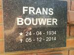 BOUWER Frans 1934-2014
