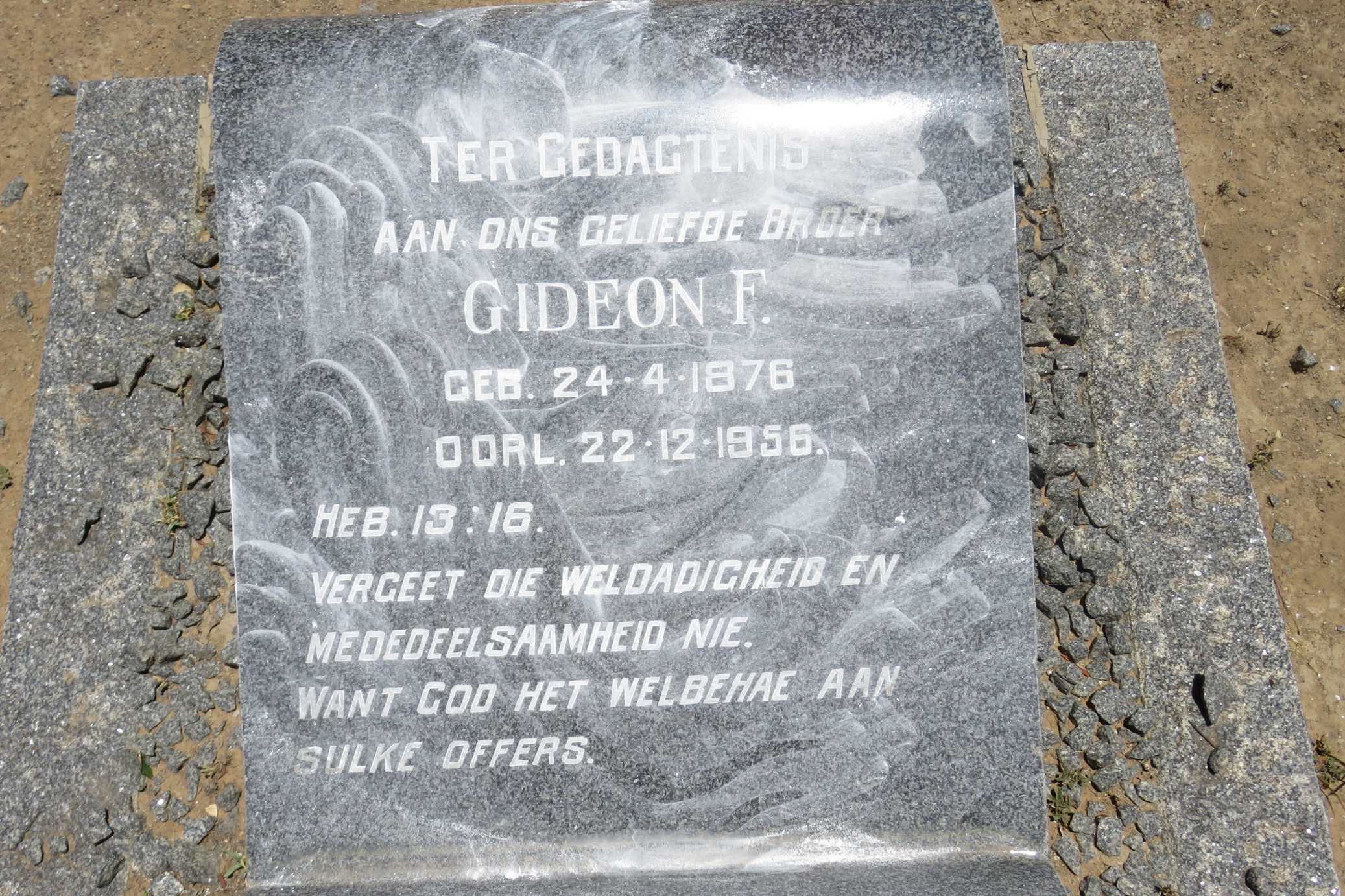 ? Gideon F. 1876-1956