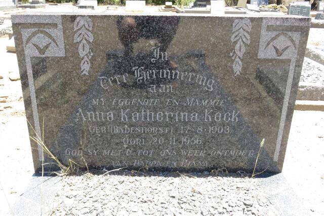 KOCK Anna Katherina nee BADENHORST 1903-1956