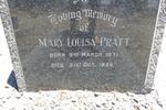 PRATT Mary Louisa 1871-1956