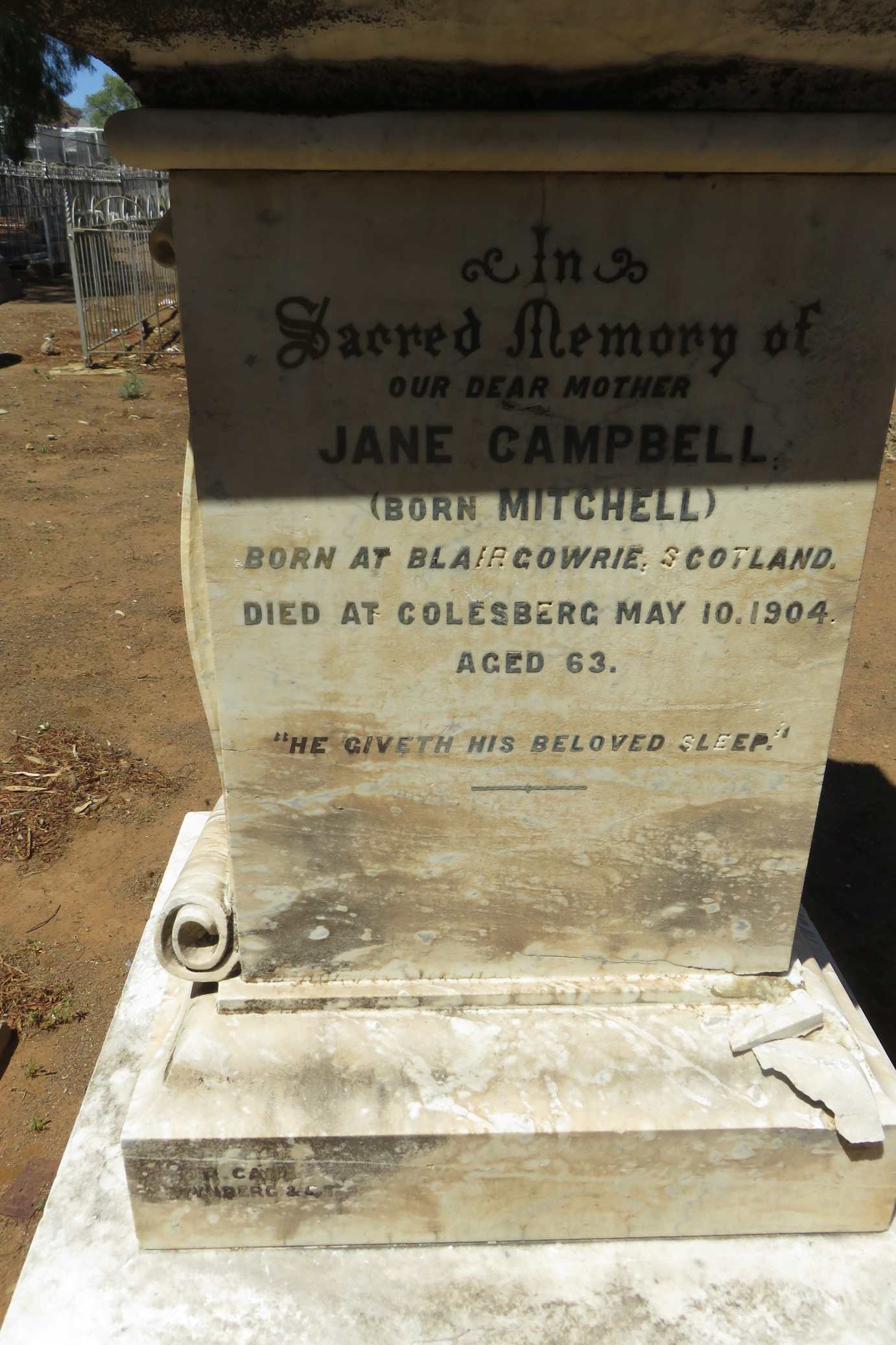 CAMPBELL Jane nee MITCHELL -1904