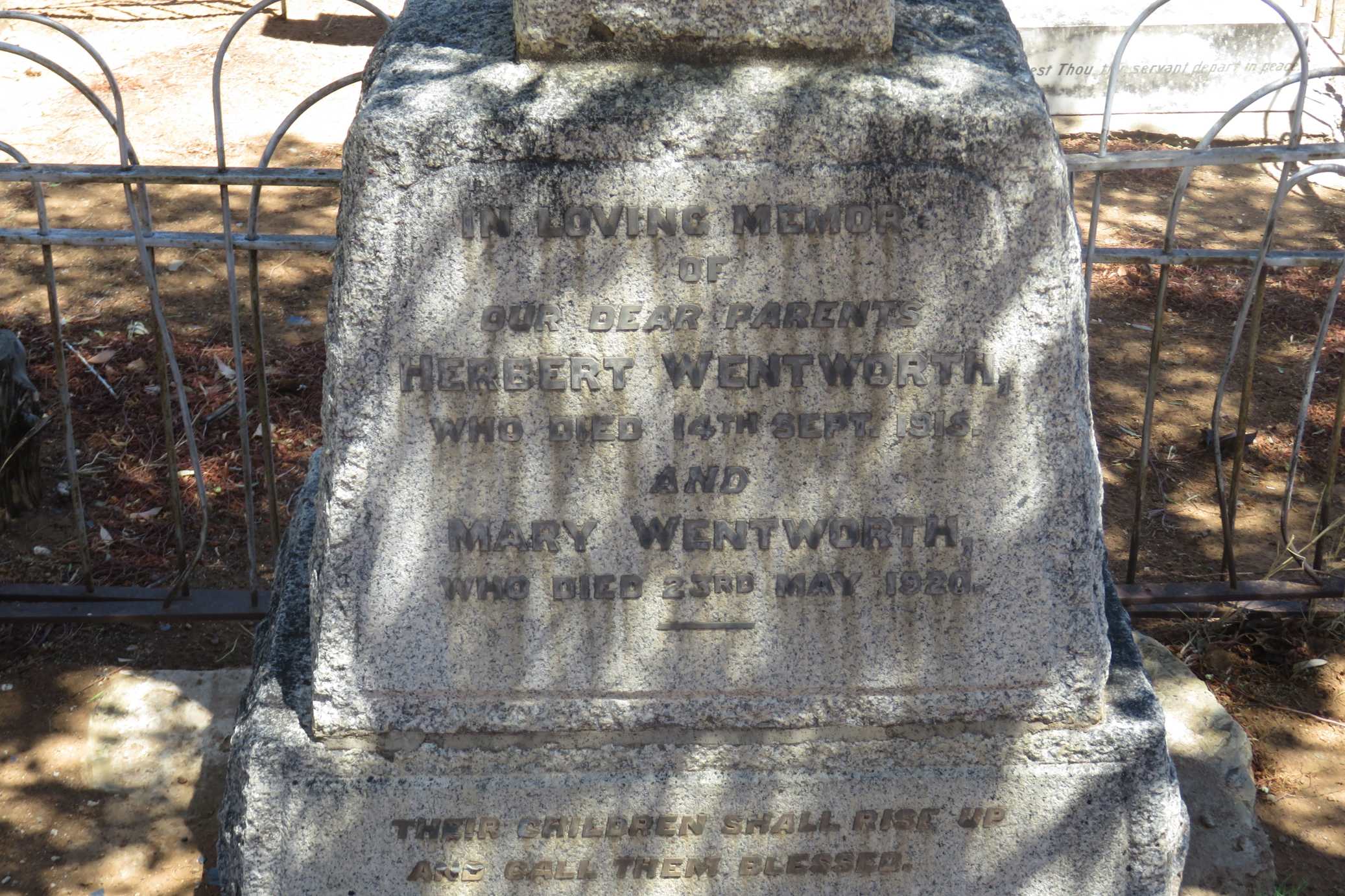 WENTWORTH Herbert -1915 & Mary -1920