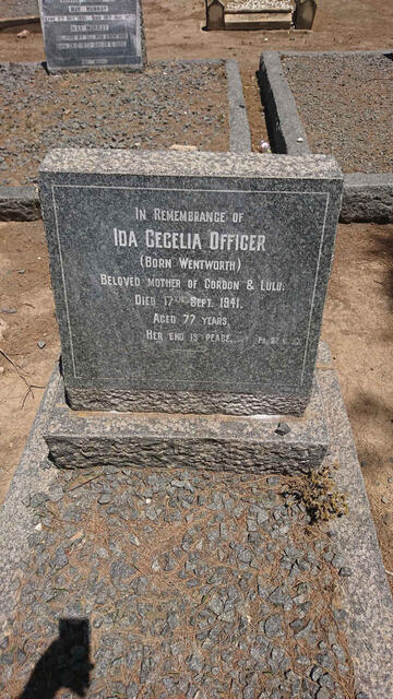 OFFICER Ida Cecelia nee WENTWORTH -1941