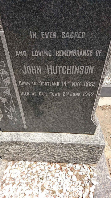 HUTCHINSON John 1882-1942