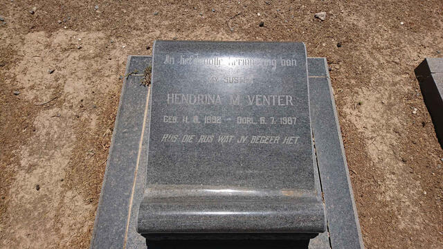 VENTER Hendrina M. 1892-1967
