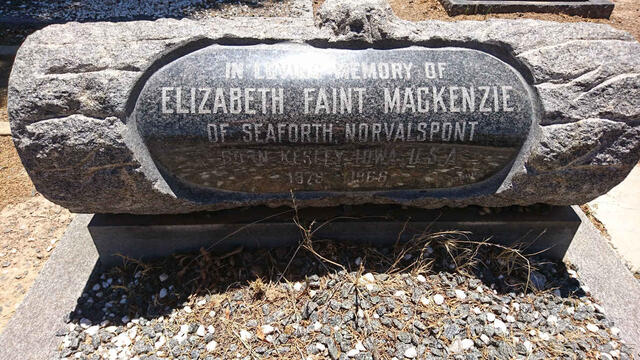 MACKENZIE Elizabeth Faint 1879-1966