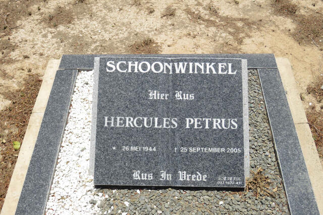 SCHOONWINKEL Hercules Petrus 1944-2005