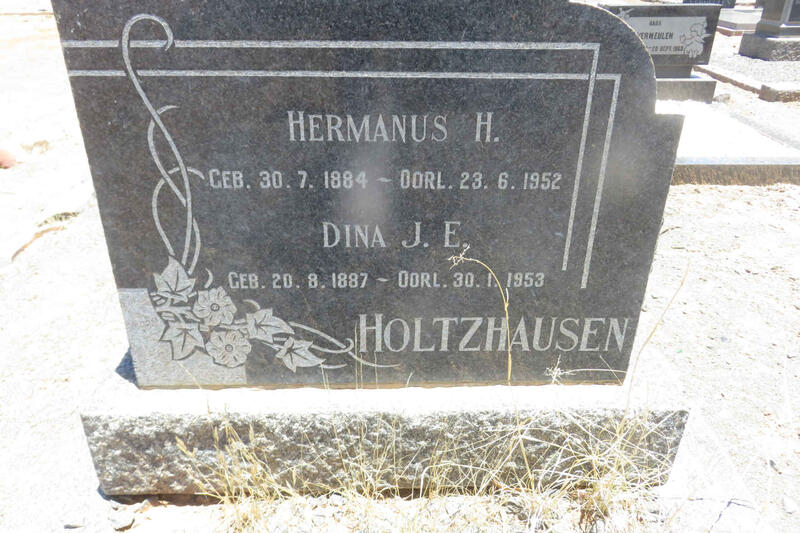 HOLTZHAUSEN Hermanus H. 1884-1952 & Dina J.E. 1887-1953
