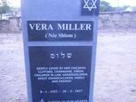MILLER Vera nee SHLOM 1927-2017
