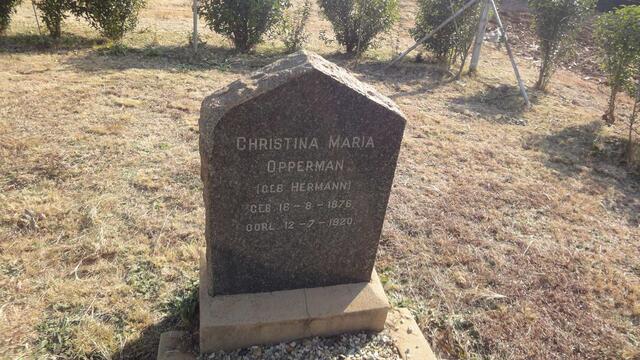 OPPERMAN Christina Maria nee HERMANN 1876-1920