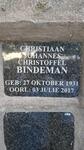 BINDEMAN Christiaan Johannes Christoffel 1931-2017