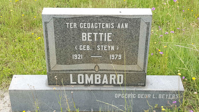 LOMBARD Bettie nee STEYN 1921-1979