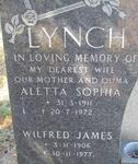 LYNCH Wilfred James 1906-1977 & Aletta Sophia 1911-1972