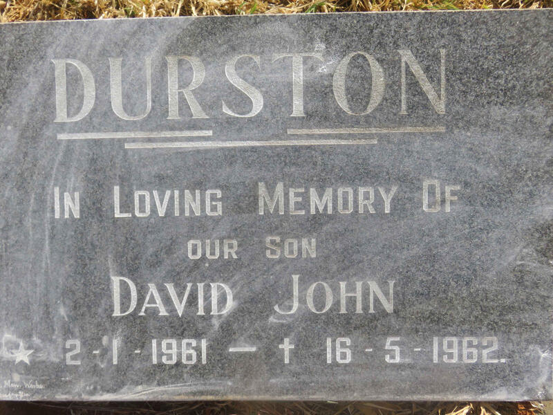 DURSTON David John 1961-1962