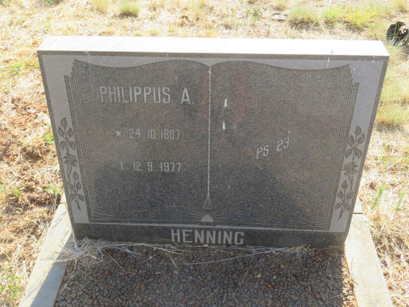 HENNING Philippus A. 1887-1977