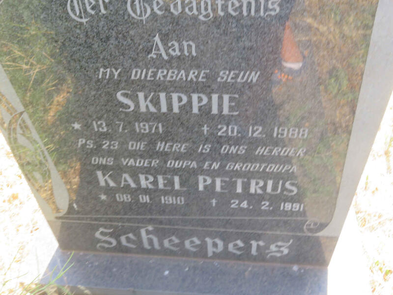 SCHEEPERS Karel Petrus 1910-1991 :: SCHEEPERS Skippie 1971-1988