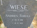 WIESE Andries Tobias 1891-1976