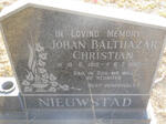 NIEUWSTAD Johan Balthazar Christian 1910-1983