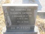 PLESSIS Elizabeth Cathrina, du nee BORNMAN 1912-1988