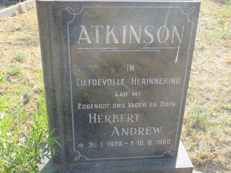 ATKINSON Herbert Andrew 1926-1982