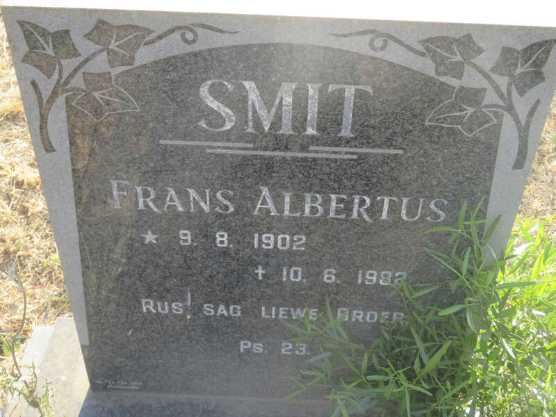 SMIT Frans Albertus 1902-1982