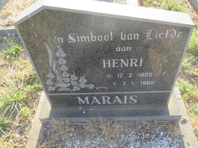 MARAIS Henri 1920-1982