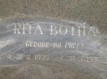 BOTHA Rita nee DU PREEZ 1935-1996