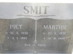 SMIT Piet 1930-1982 & Marthie 1932-1989