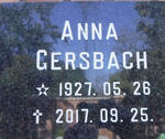 GERSBACH Anna 1927-2017