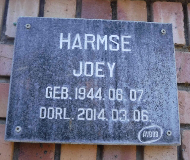 HARMSE Joey 1944-2014
