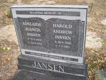 JANSEN Harold Andrew 1926-1997 & Adelaide Juanita 1923-1992