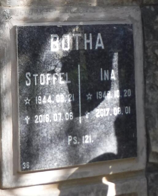 BOTHA Stoffel 1944-2016 & Ina 1949-2017
